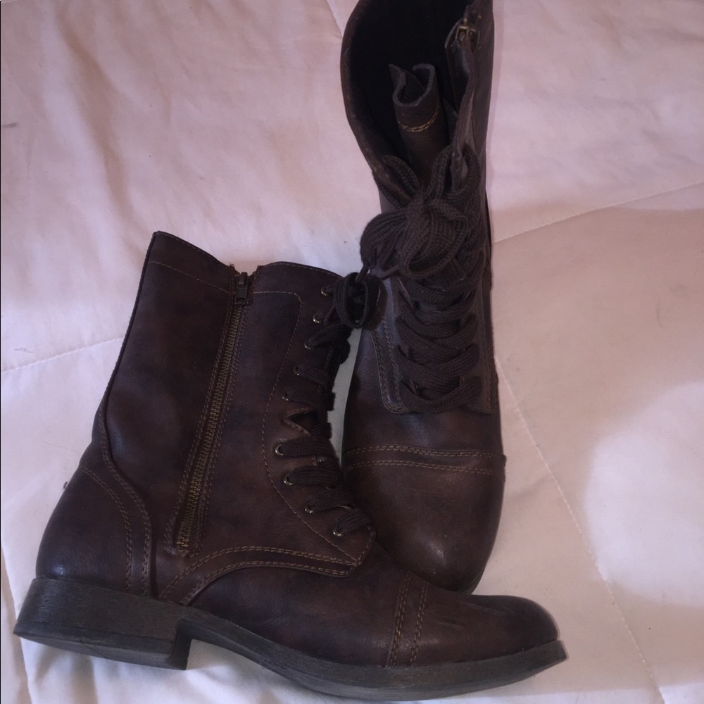 Brown Combat Boots